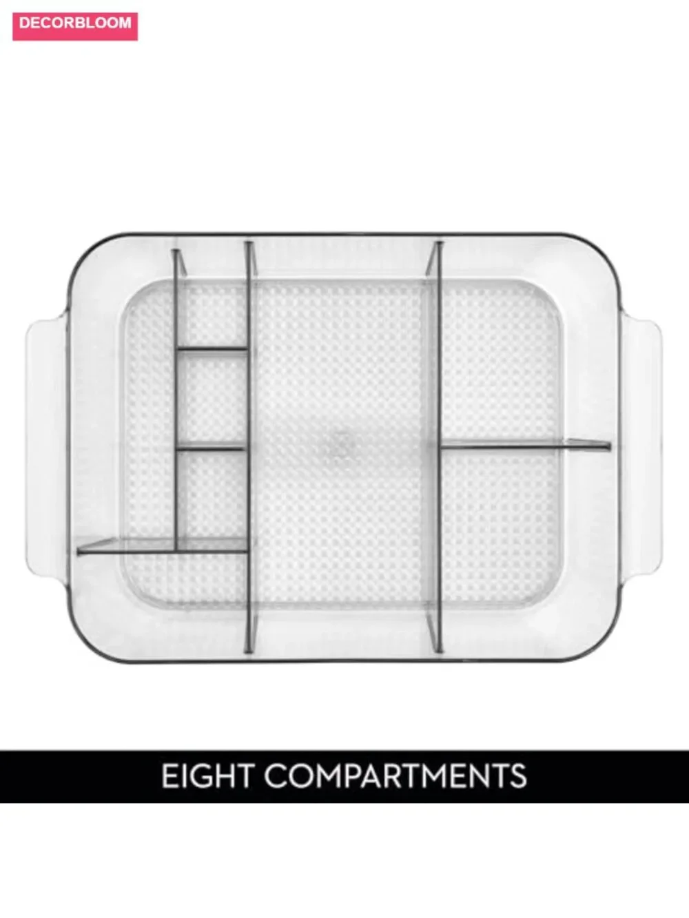 Cosmetic Display Case Set of 2 Plastic 8 Compartment Makeup Organizer